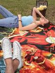 DC Comics The Flash Lightning Superhero Plush Blanket