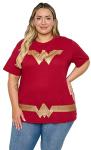 Wonder Woman Logo Plus Size T-Shirt (Dark Red)