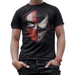 Spiderman Venom Faces Black T-Shirt for Men