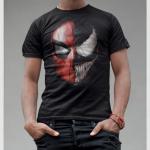 Spiderman Venom Faces Black T-Shirt for Men