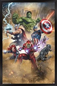 Marvel Avengers Fantastic Wall Poster - Black Frame