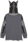 Batman Cosplay Zip-Up Hoodie with Cape for Kids