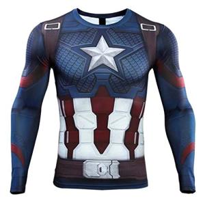 Captain America 3D Close-Fitting Cosplay T-Shirt