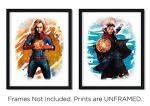 Avengers Watercolor Art Prints Set for Kids