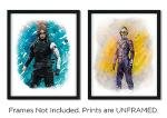 Avengers Watercolor Art Prints Set for Kids