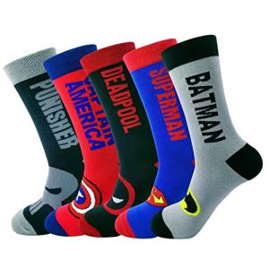 Funny Cartoon Character Socks for Adults - 5-Pack