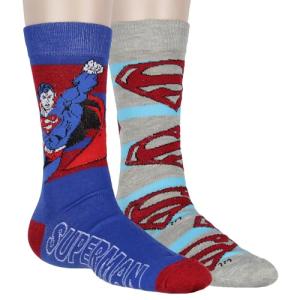 DC Comics Superman 2-Pack Mid-Calf Crew Socks
