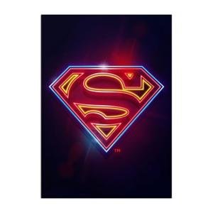 Superman Neon Metal Poster - DC Comics Art