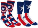 Captain America Athletic Crew Socks - 2 Pairs