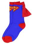 Superman Blue Red Caped Crew Socks for Kids