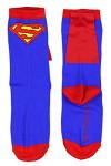 Superman Blue Red Caped Crew Socks for Kids