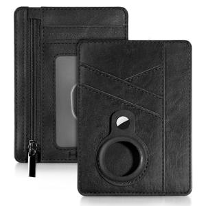 Slim AirTag Wallet for Women - RFID Blocking Leather