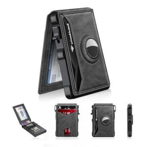 KIKVES Minimalist Airtag Wallet for Men