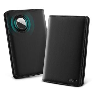 VULKIT Airtag Minimalist Passport Wallet in Leather