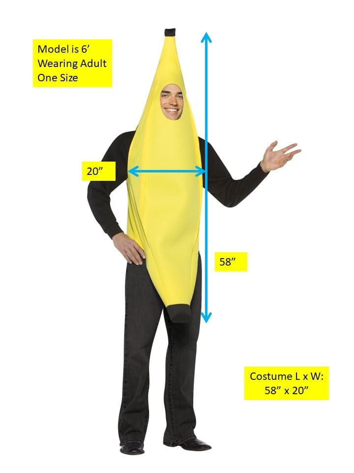 Banana Costume for Halloween, Adult Size