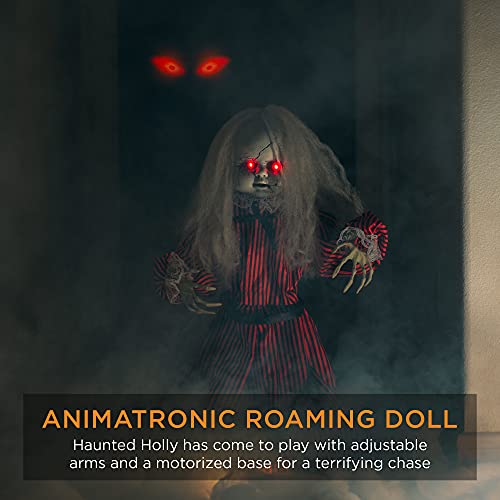 Creepy Doll Halloween Decoration with LED Eyes