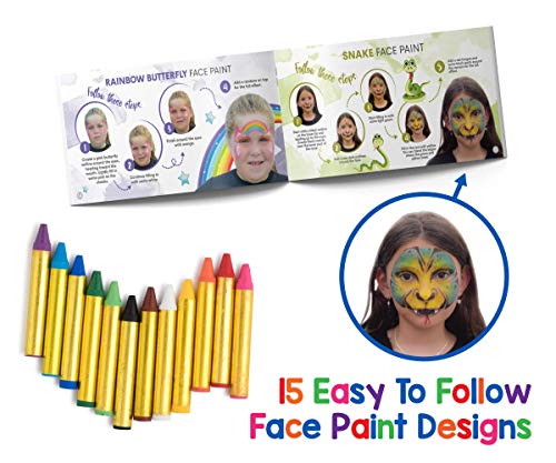 12-Piece Halloween Face Paint Kit for All Ages