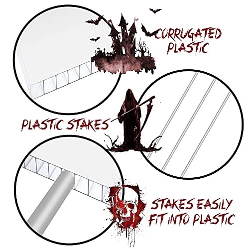 6 Pack Halloween Yard Signs and Tombstones Set