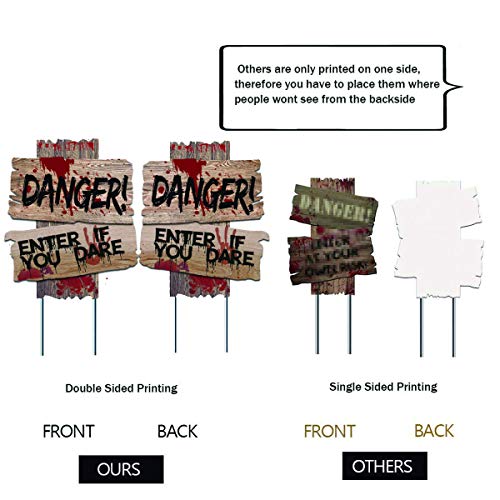 3 Halloween Garden Signs: Zombie, Vampire, Grave