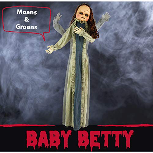 5-Ft. Animatronic Zombie with Flashing Eyes