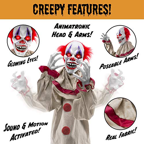 Motion Activated Scary Harry Killer Clown Prop