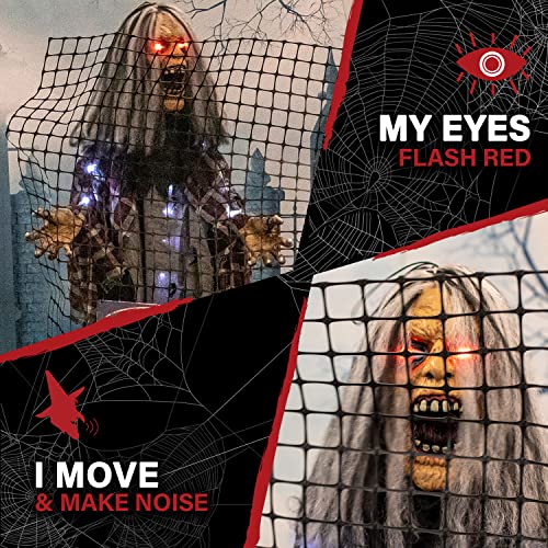 Animated Electrified Barry Zombie Halloween Decoration