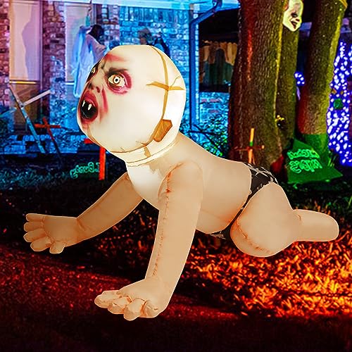 Inflatable Zombie Baby Decoration with LED Lights