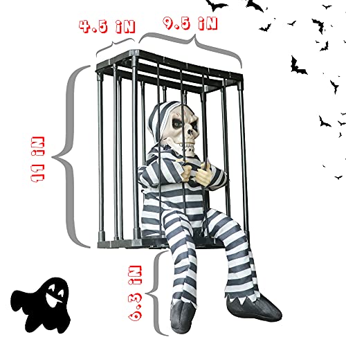 Motion Sensor Light Up Talking Skeleton Cage