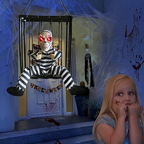 Motion Sensor Light Up Talking Skeleton Cage