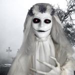 Animated Moaning Skeleton Bride Halloween Prop