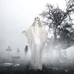 Animated Moaning Skeleton Bride Halloween Prop