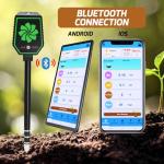 Bluetooth Soil Meter with pH, Moisture, Light Sensor