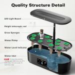 Indoor Hydroponics Herb Garden Kit with Grow Light