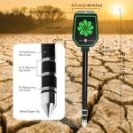 Bluetooth Soil Meter with pH, Moisture, Light Sensor