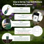 WiFi Soil Moisture & Temperature Sensor for Gardens