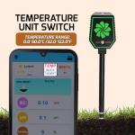 Bluetooth Soil Meter with pH, Moisture, Light Sensor