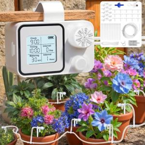 Self-Watering Indoor System for 15 Potted Plants