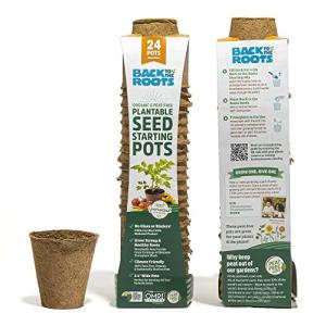 Organic Plantable Seed Starting Pots, 24 Count
