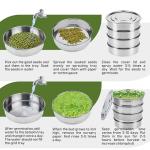YARRD 4-Tier Stainless Steel Seed Sprouting Kit