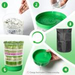 4-Tier Microgreens Growing Tray Kit with Drainage