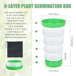 4-Tier Microgreens Growing Tray Kit with Drainage