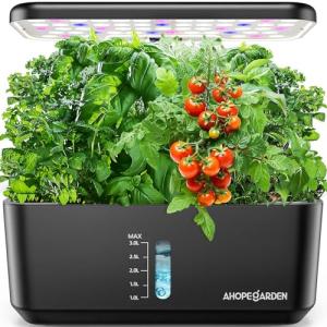 Ahopegarden Indoor Hydroponics Grow System with LED Light