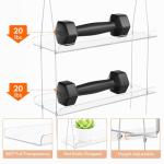 Lifewit Adjustable 2-Tier Acrylic Plant Shelves