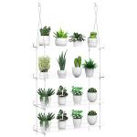 4-Tier Clear Acrylic Plant Shelves for Windows