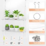 Lifewit Adjustable 2-Tier Acrylic Plant Shelves