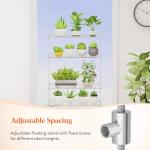Lifewit Adjustable 2-Tier Acrylic Plant Shelves