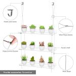 Adjustable 3-Tier Acrylic Window Plant Shelves