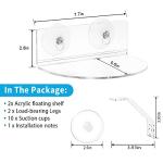 Suction Cup Acrylic Window Plant Shelves - 2 Pack