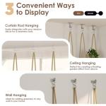 Wooden Window Plant Hanger with Shelves for Indoors