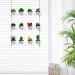 Adjustable 3-Tier Acrylic Window Plant Shelves